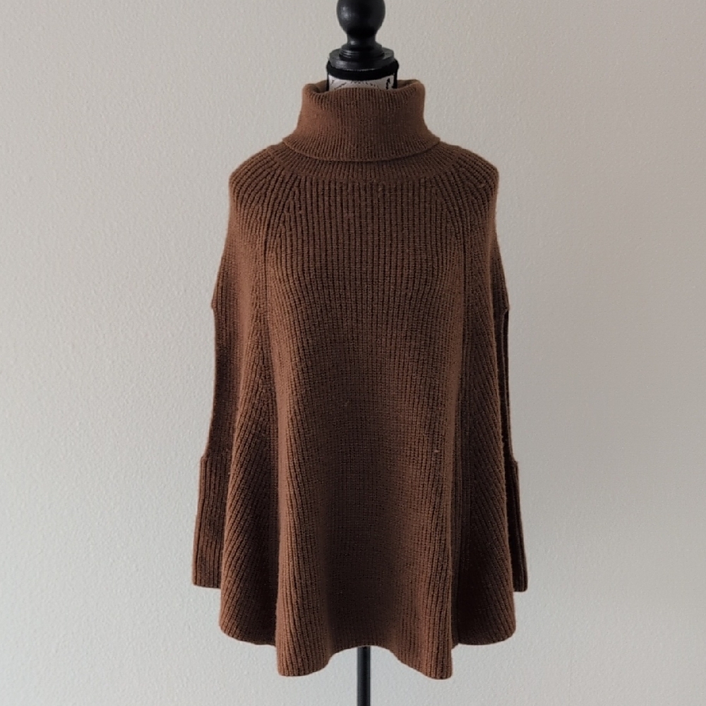 Anthropologie Chocolate Brown Turtleneck Sweater